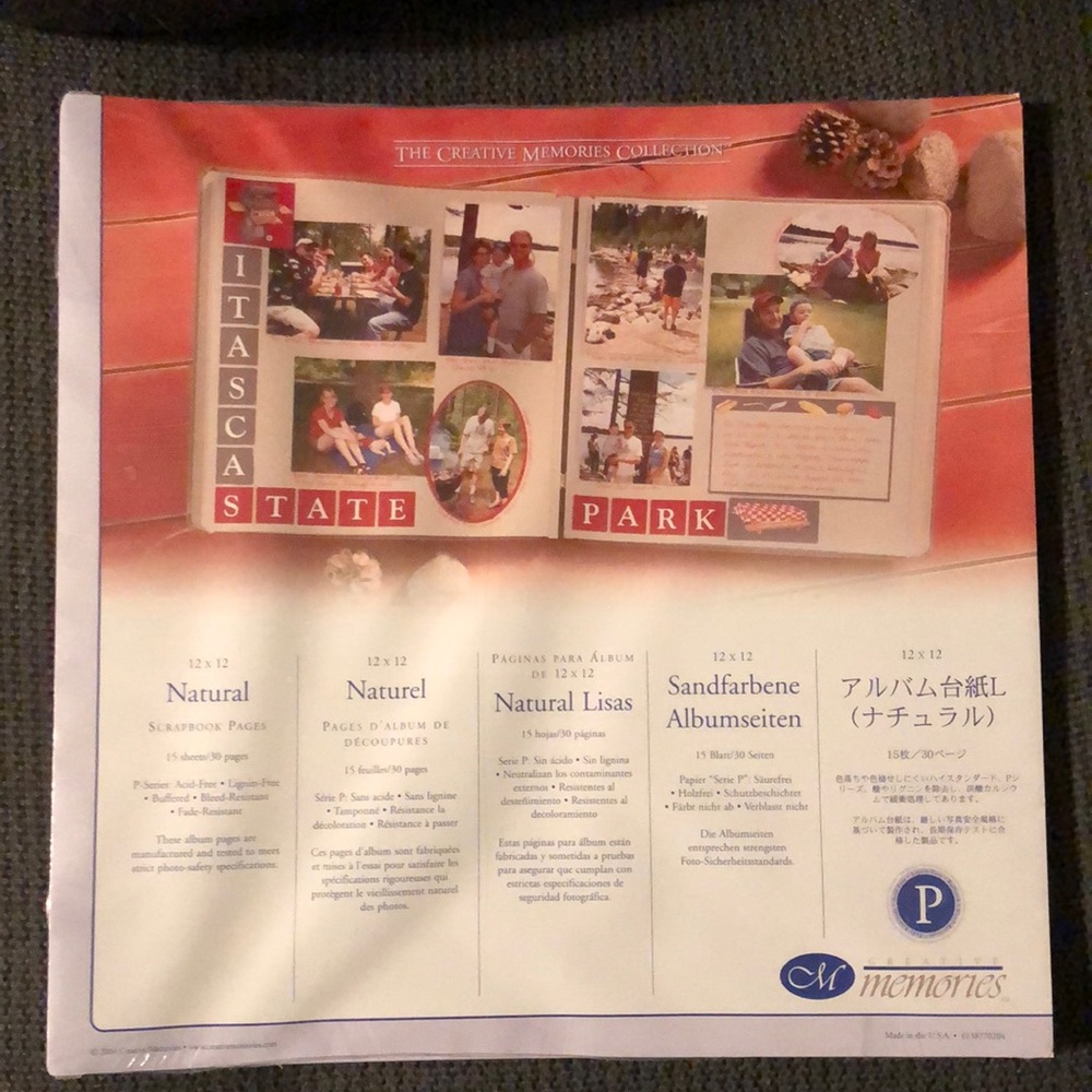 Creative Memories Natural Refill Pages-Original Size